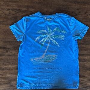 Kids Bright Blue Short-Sleeve Tee with Subtle Logo